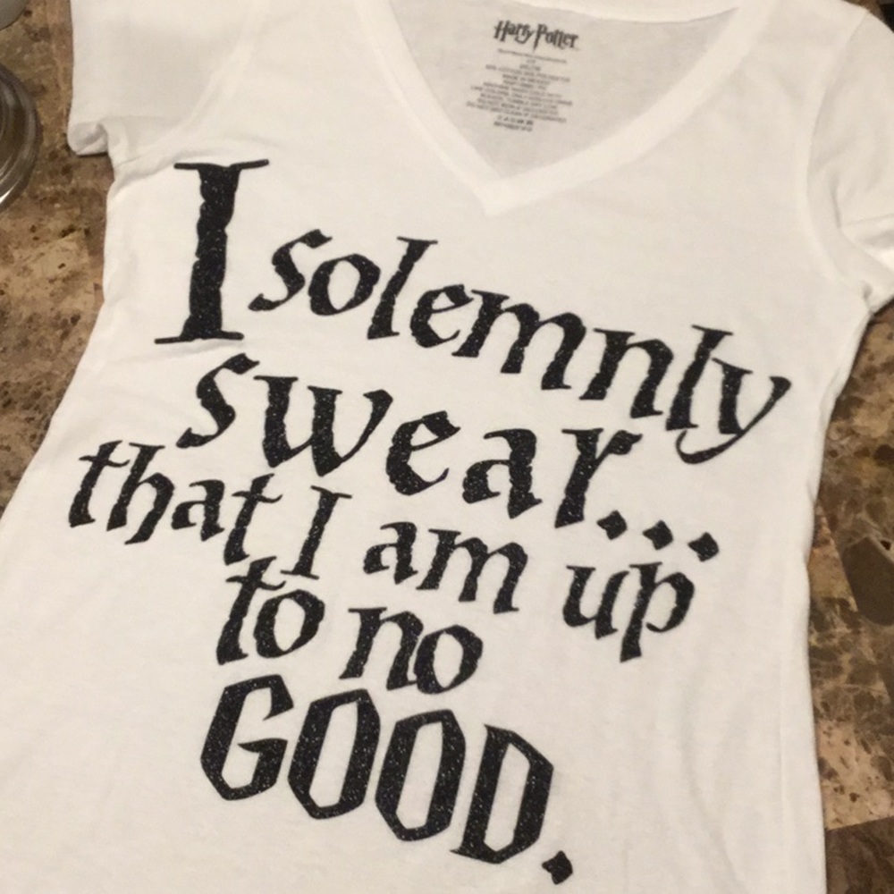 Harry Potter Tee: “I Solemnly Swear…”Shhhhh-don’t let Santa find out!